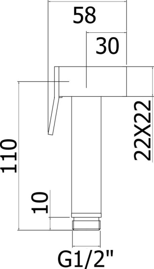 Гигиенический душ Paffoni Tweet Square ZDOC121CR