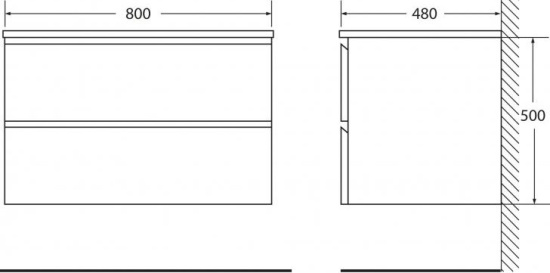 Мебель для ванной BelBagno Luce 80 stucco cemento leggero