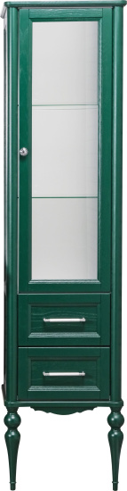 Пенал ValenHouse Эстетика 40 R зеленый витрина, фурнитура хром