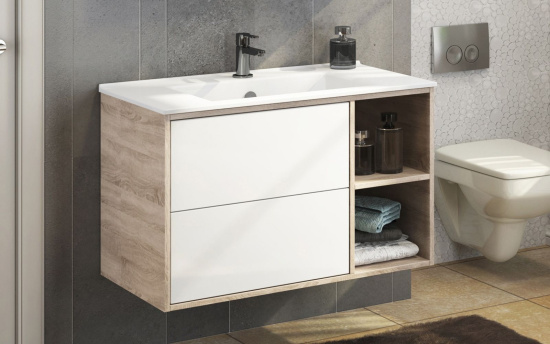 Мебель для ванной Comforty Гамбург 90 дуб сонома