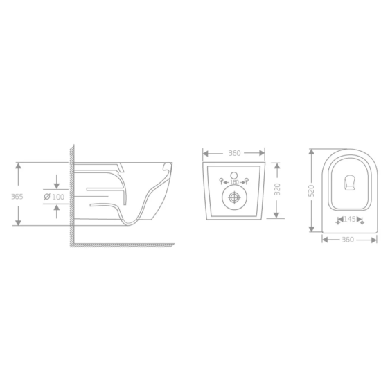 Подвесной унитаз Grossman GR-4455GMSQ