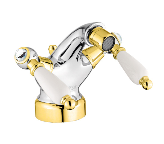Смеситель для биде Fiore Coloniale Sky Swarovski® 03CO0632, хром/золото