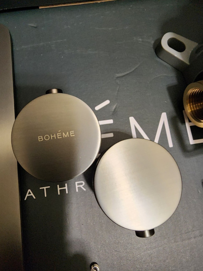Душевой комплект для ванны Boheme Cell графит, термостат