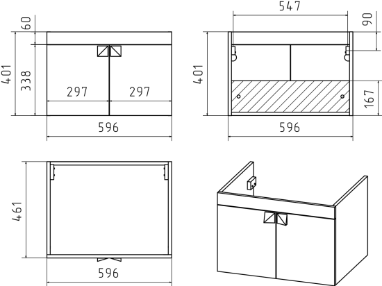 Мебель для ванной Misty Сахара 60 белая