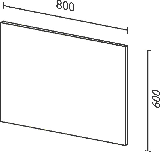 Зеркало Sanvit Панорама 80 Black
