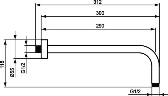 Душевой комплект Ideal Standard Ceraplan C1001AA с внутренней частью