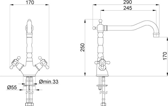 Смеситель для кухни Migliore Revival 18285 золото