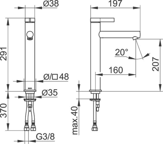 Смеситель для раковины Keuco IXMO 59510011100
