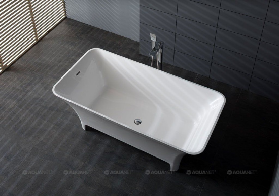 Ванна из искусственного камня Aquanet Bloom Curve TC-S91 170x83 см. матовая