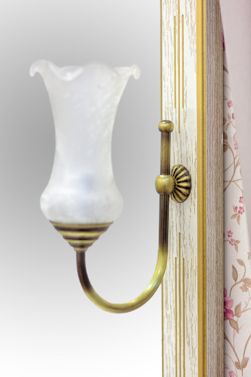 Зеркало Sanflor Адель 100 белое, патина золото