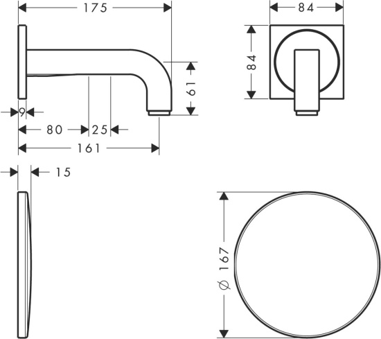 Смеситель для раковины Axor Citterio 39117000
