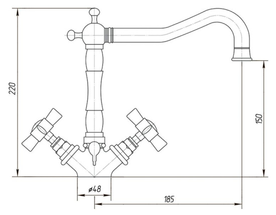Смеситель для раковины Migliore Princeton ML.PRN-834 Cr