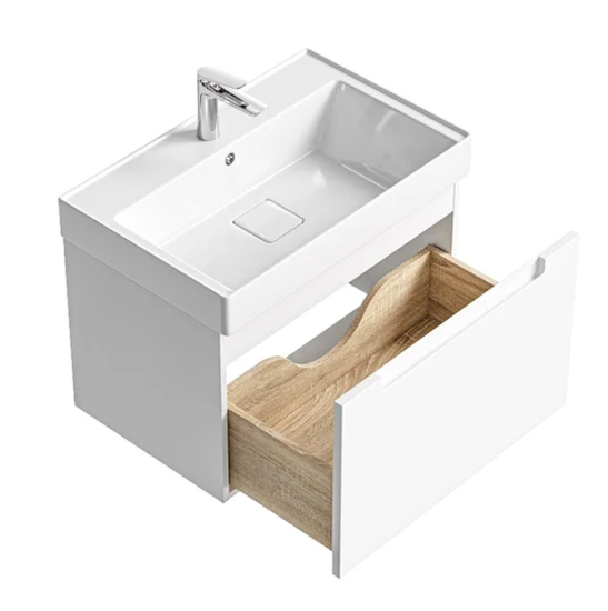 Тумба с раковиной Aqwella Vancouver 80 подвесная, белая