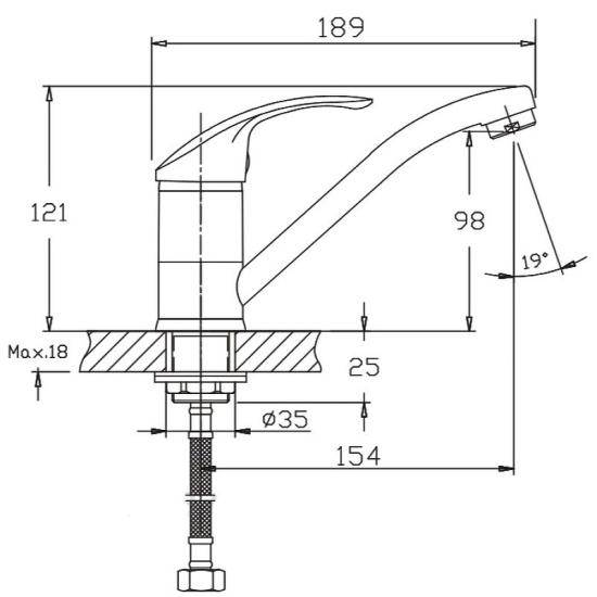 Смеситель для кухни Haiba HB4536-2