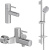 Душевой комплект Jacob Delafon Cuff E98298-CP + E45532-CP + E99898RU-CP Душевой комплект Jacob Delafon Cuff E98298-CP + E45532-CP + E99898RU-CP