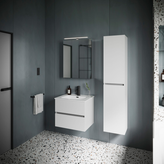 Тумба с раковиной Sancos Urban 60 белый глянец