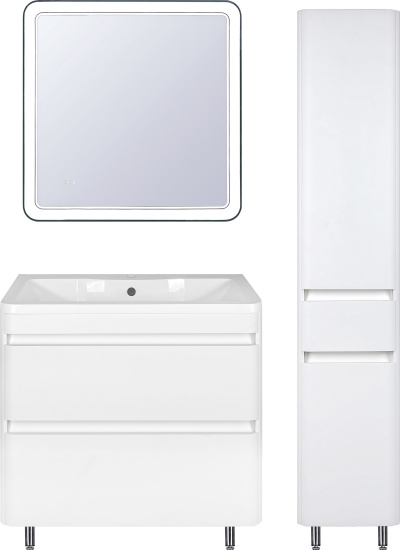 Тумба с раковиной Style Line Атлантика 90 Люкс Plus, напольная, антискрейч