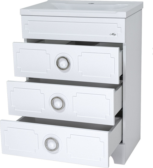 Тумба с раковиной Misty Лейла 60 белая