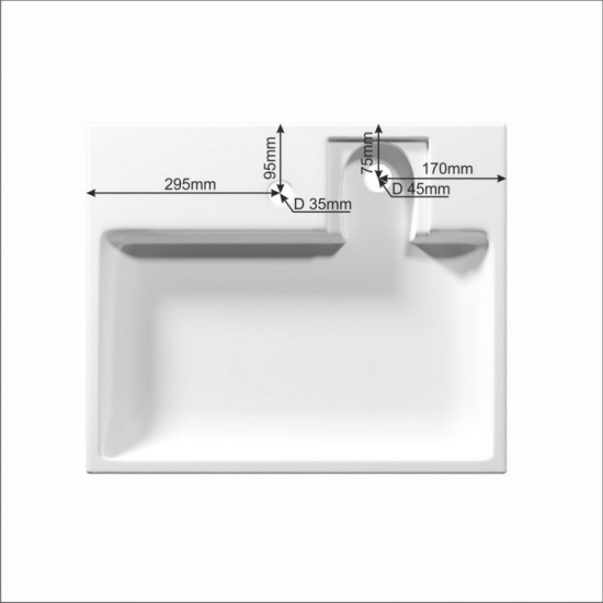Раковина над стиральной машиной Санта Лидер 900118 60х55