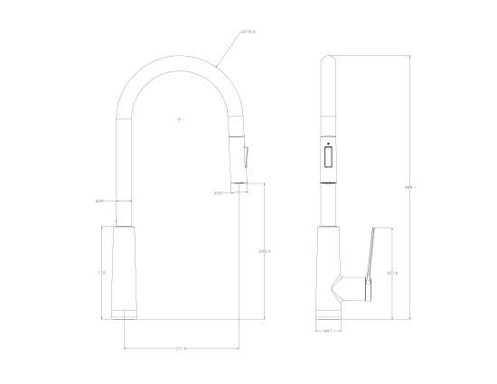 Смеситель для кухни Wonzon & Woghand WW-A20782-CR