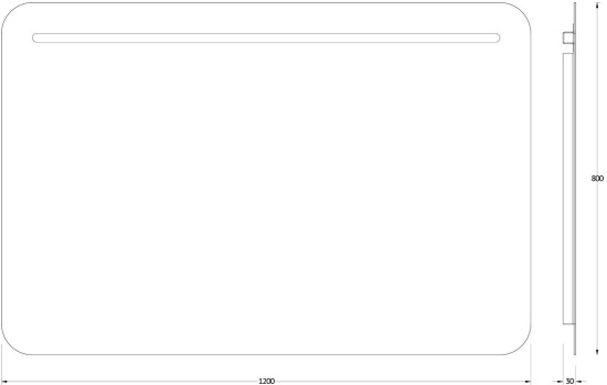 Зеркало Evoform Ledline BY 2148 120х80