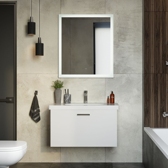 Тумба с раковиной Duravit D-code 80 белая матовая
