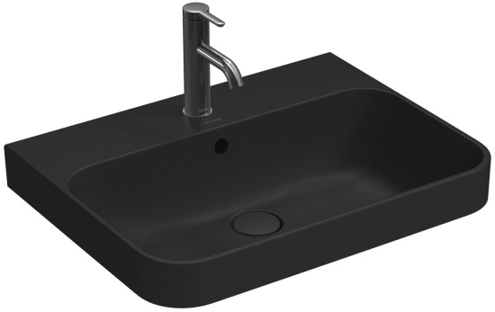 Мебель для ванной с раковиной Duravit Happy D.2 Plus 60: столешница 100, дуб французский, без отверстий + 2 тумбы 50