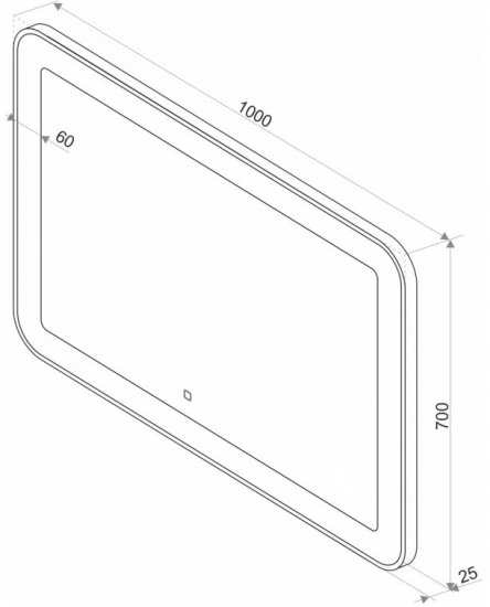 Зеркало Misty Стайл V1 100