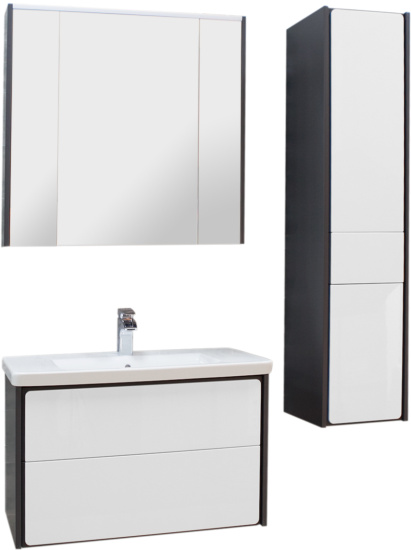 Пенал Roca Ronda белый глянец, антрацит, R