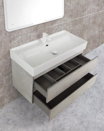 Тумба с раковиной Cezares Molveno 100х46 beton