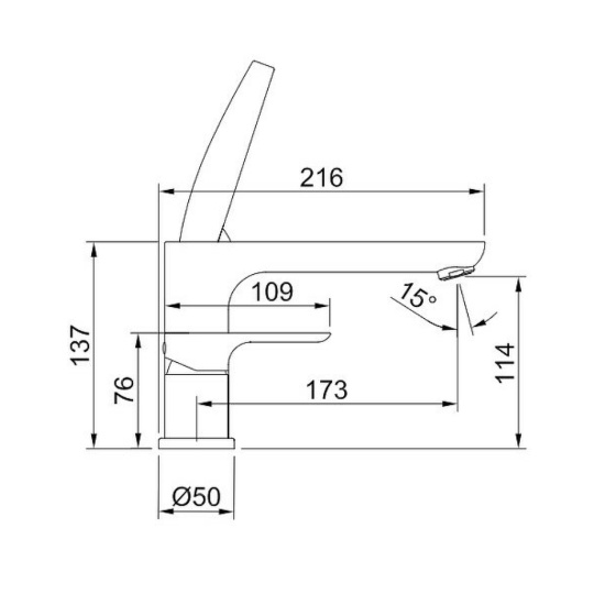 Смеситель на борт ванны Raglo R03.31 хром