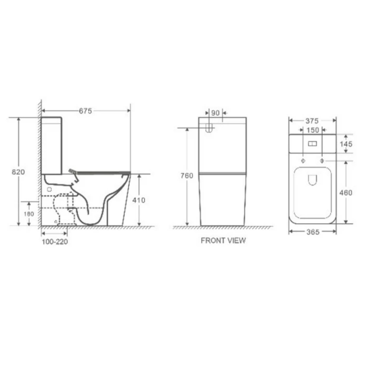 Унитаз-компакт WeltWasser SK Gelbach XL 001 GL-WT