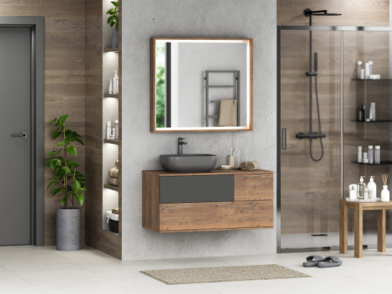 Тумба с раковиной Misty Коломбо 100 L подвесная