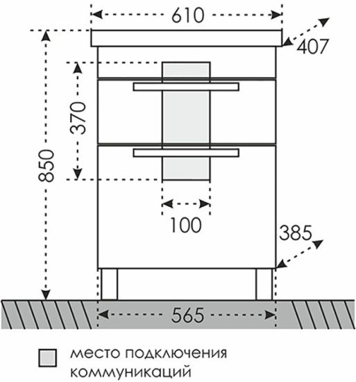 Мебель для ванной СанТа Калипсо Люкс 60 напольная