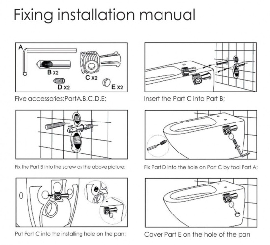 Подвесной унитаз CeramaLux TR2196