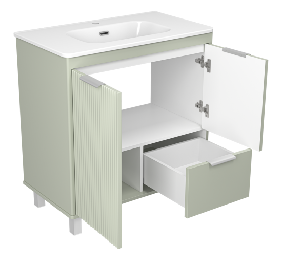 Тумба с раковиной Brevita Risacca Pistachio 80