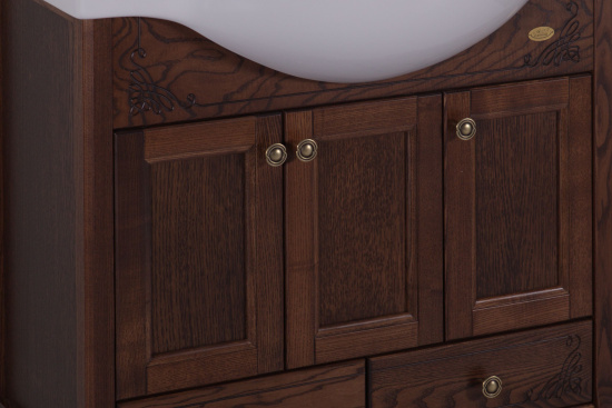 Мебель для ванной ASB-Woodline Салерно 80 орех антикварный