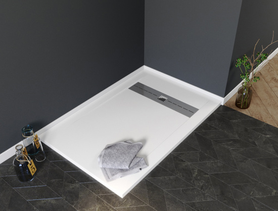 Поддон для душа Aquanet Delight 120x80 белый камень, с сифоном