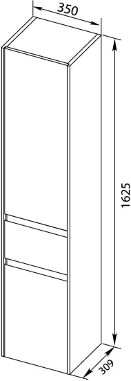 Пенал Aquanet Бруклин 35 L