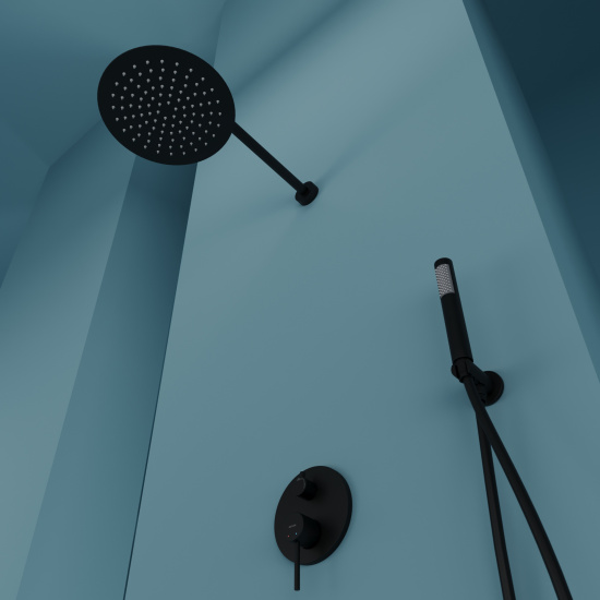 Душевая система SANCOS Select SC3003MB, черная матовая