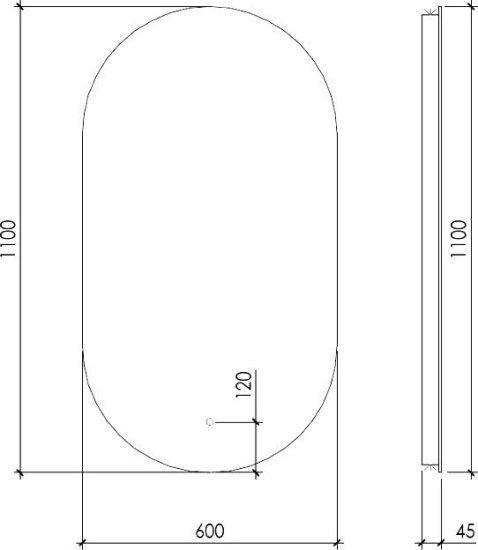 Мебель для ванной Armadi Art Flat 100 подвесная, антрацит матовый