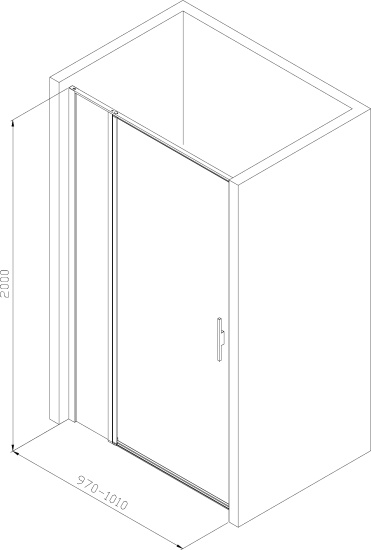 Душевая дверь в нишу Allen Brau Priority 3.31006.BBA 100