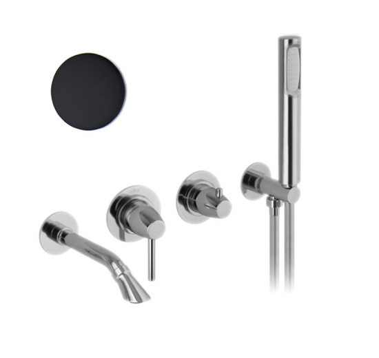 Смеситель для ванны Webert Opera Moderna OE860312560, черный