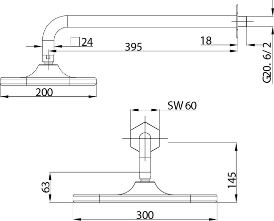 Душевая система Lemark Prizma LM3922C с внутренней частью