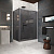 Душевой уголок Vegas Glass ZP+ZPV Protec 100*75 06 07, профиль GunMetal, стекло графит