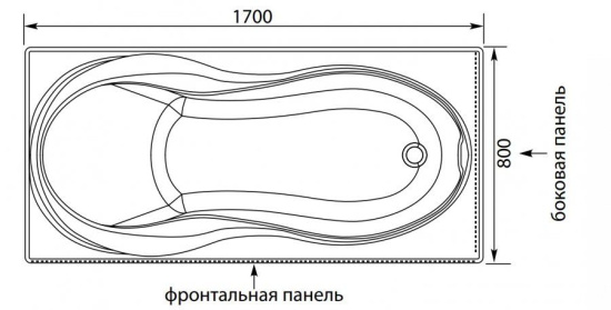 Акриловая ванна Aquanet Grenada 170х80 см