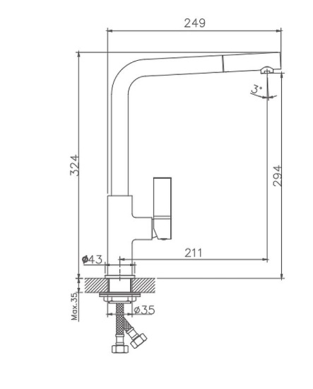 Смеситель для кухни Haiba HB70501-14 бежевый