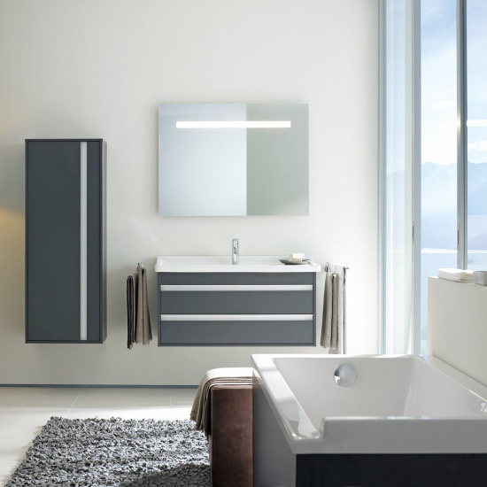 Тумба с раковиной Duravit Ketho 100 графит матовый