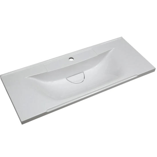 Тумба с раковиной Misty Марта 100 подвесная, белая глянцевая