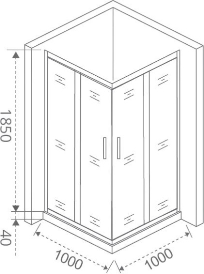 Душевой уголок Good Door Latte CR-100-G-WE 100x100
